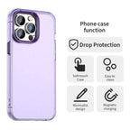 iPhone 13 Pro Max Case PC+TPU+PET Matte Anti-Drop Phone Back Cover - Purple