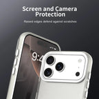 iPhone 17 Pro Max Case PC + TPU + PET Matte Anti-Drop Phone Back Cover - White
