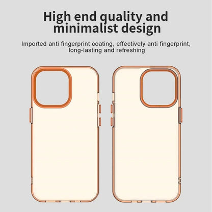 iPhone 13 Pro Max Case PC+TPU+PET Matte Anti-Drop Phone Back Cover - Orange