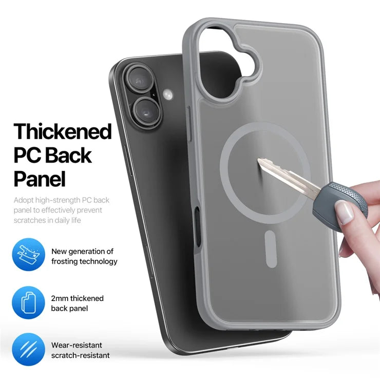 DUX DUCIS For iPhone 17 Case Yind Series PC+TPU Phone Cover Compatible with MagSafe - Grey