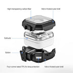 DUX DUCIS SECE Series For Samsung Galaxy Buds4 / Buds4 Pro Case Shockproof PC + TPU Earphone Cover with Metal Hook - Black