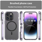 Magnetic Case for iPhone 14 Pro Max Compatible with MagSafe Translucent Matte Back Cover - Black