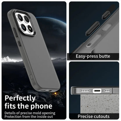 Xiaomi 17 Case PC + TPU + PET Matte Anti-Drop Phone Back Cover - Black