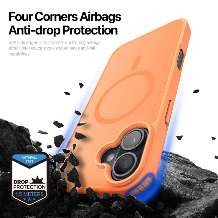 DUX DUCIS For iPhone 17 Case Yind Series PC+TPU Phone Cover Compatible with MagSafe - Orange