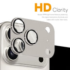 iPhone 17 Pro Max Camera Lens Protector Matte Integrated Metal Tempered Glass Lens Film - Grey