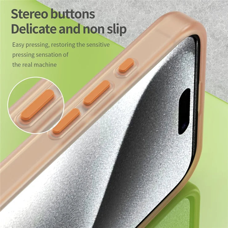 iPhone 16 Pro Max Case Compatible with MagSafe TPU + PC Slim Matte Translucent Phone Cover - Orange