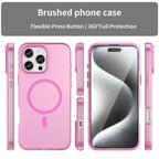 iPhone 16 Pro Max Case Compatible with MagSafe TPU + PC Slim Matte Translucent Phone Cover - Pink