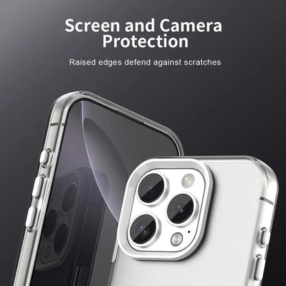 iPhone 16 Pro Case PC+TPU+PET Matte Anti-Drop Phone Back Cover - White