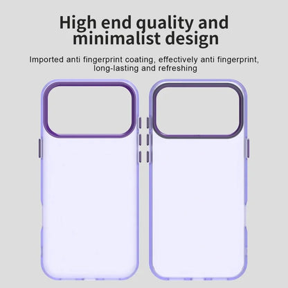 iPhone 17 Pro Max Case PC + TPU + PET Matte Anti-Drop Phone Back Cover - Purple