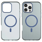 iPhone 16 Pro Max Case Compatible with MagSafe TPU + PC Slim Matte Translucent Phone Cover - Dark Blue