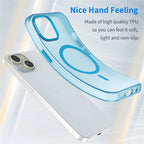 iPhone 14 Translucent Phone Case Matte Design Compatible with MagSafe Wireless Charging - Blue