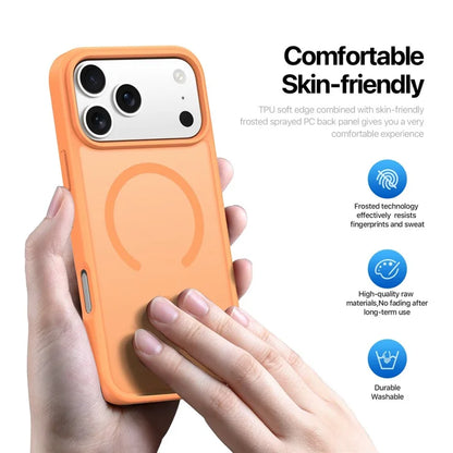 DUX DUCIS Yind Series For iPhone 17 Pro Case TPU + PC Matte Phone Cover Compatible with MagSafe - Orange