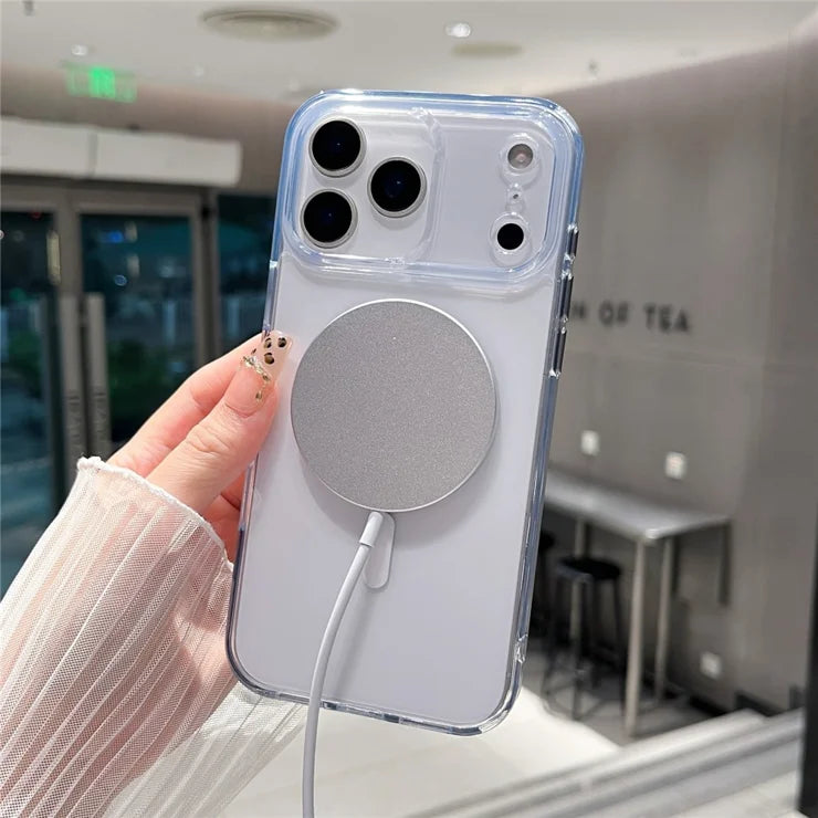 iPhone 17 Pro Max Magnetic Clear Case PC +TPU Hybrid Phone Cover Compatible with MagSafe