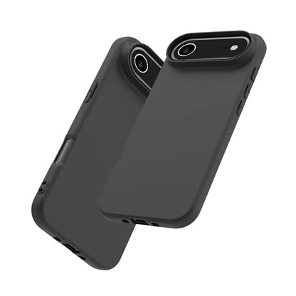 Til iPhone Air Cover blød mat bagside TPU sort telefoncover, stor udskæring