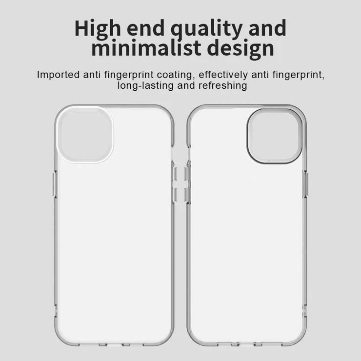 iPhone 15 Case PC+TPU+PET Matte Anti-Drop Phone Back Cover - White