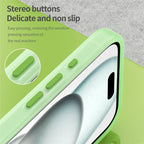 For iPhone 16 Case Compatible with MagSafe TPU + PC Slim Matte Translucent Phone Cover - Green