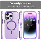 Magnetic Case for iPhone 14 Pro Max Compatible with MagSafe Translucent Matte Back Cover - Dark Purple