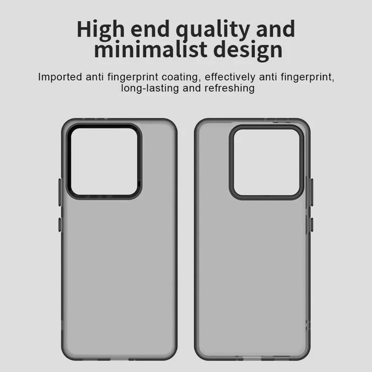 Xiaomi 14T Pro Case PC+TPU+PET Matte Anti-Drop Phone Back Cover - Black