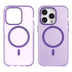 Magnetic Case for iPhone 14 Pro Max Compatible with MagSafe Translucent Matte Back Cover - Dark Purple