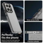 Xiaomi 14T Case PC+TPU+PET Matte Anti-Drop Phone Back Cover - Black