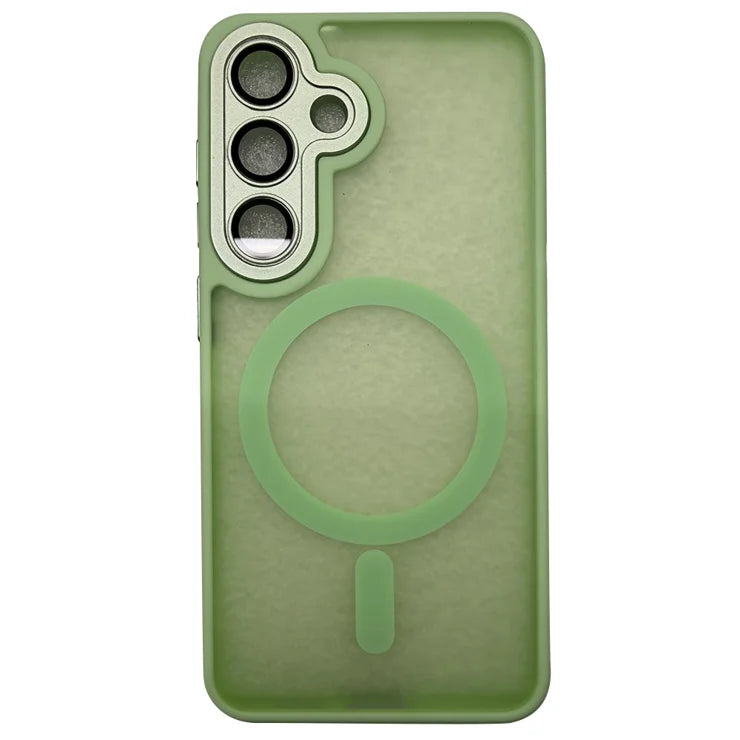 Samsung Galaxy S26 cover kompatibel med MagSafe Skin-Touch PC + TPU telefoncover - Lysegrøn