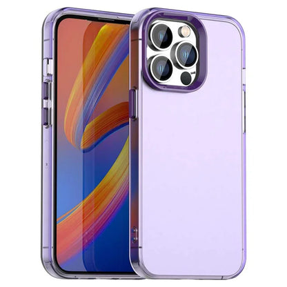 iPhone 14 Pro Max Case PC+TPU+PET Matte Anti-Drop Phone Back Cover - Purple