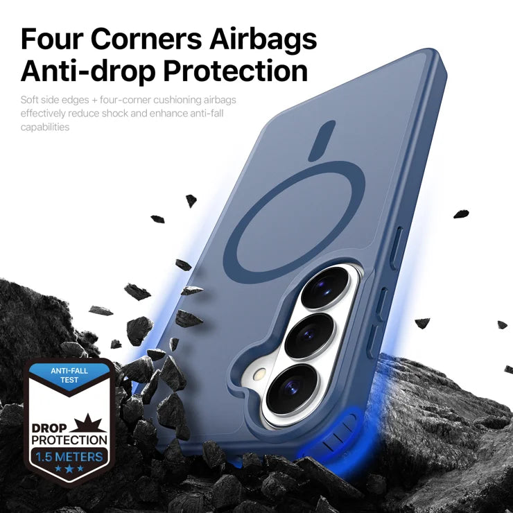 DUX DUCIS For Samsung Galaxy S26+ Magnetic Case  Yind Series PC+TPU Phone Cover - Dark Blue