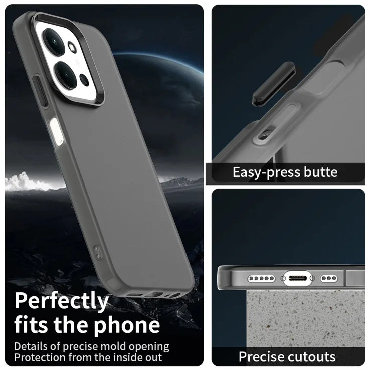 Xiaomi Redmi 15C 5G (EU) (173mm) / 15C 4G (EU) (173mm) PC + TPU + PET Matte Anti-Drop Phone Back Cover - Black