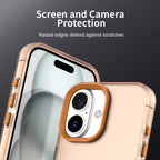 iPhone 17 Case PC + TPU + PET Matte Anti-Drop Phone Back Cover - Orange
