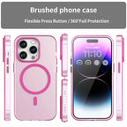 Magnetic Case for iPhone 14 Pro Max Compatible with MagSafe Translucent Matte Back Cover - Pink