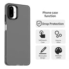 Samsung Galaxy F06 5G / M06 5G Case PC + TPU + PET Matte Anti-Drop Phone Back Cover - Black