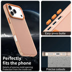 iPhone 17 Pro Case PC + TPU + PET Matte Anti-Drop Phone Back Cover - Orange