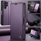 CASEME For Samsung Galaxy S26 Ultra Case 023 Series RFID Blocking Glossy Stand Phone Cover - Purple