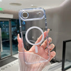 iPhone Air Magnetic Clear Case PC + TPU Hybrid Phone Cover Compatible with MagSafe