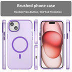 iPhone 15 Plus / 14 Plus Magnetic Case Translucent Matte Anti-Fingerprint Phone Cover - Dark Purple