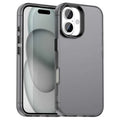 iPhone 16 Case PC+TPU+PET Matte Anti-Drop Phone Back Cover - Black