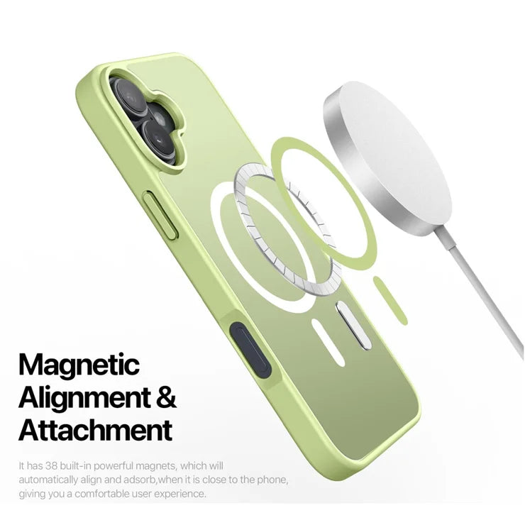 DUX DUCIS Yind Series For iPhone 16 Matte Case Compatible with MagSafe PC+TPU Phone Cover - Green