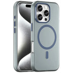 iPhone 16 Pro Case Compatible with MagSafe TPU + PC Slim Matte Translucent Phone Cover - Dark Blue