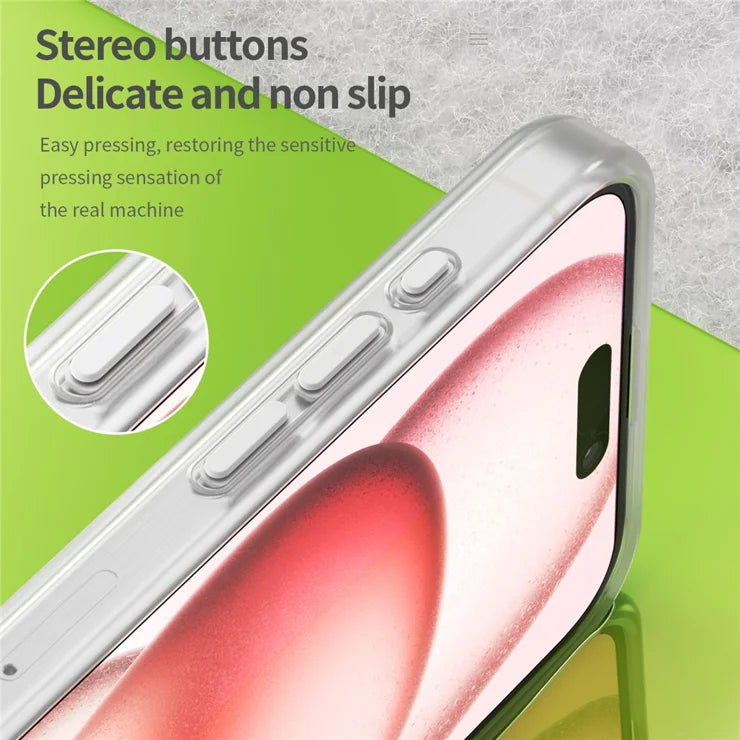 iPhone 15 Pro Max Translucent Case Magnetic Phone Cover Compatible with MagSafe - White