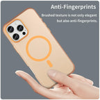 iPhone 16 Pro Max Case Compatible with MagSafe TPU + PC Slim Matte Translucent Phone Cover - Orange
