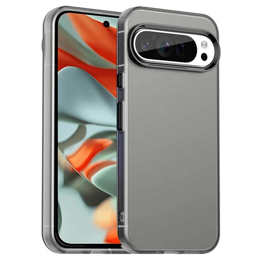 Google Pixel 9 Pro XL kotelo PC+TPU+PET mattapintainen pudotussuojattu takakuori puhelimelle - musta