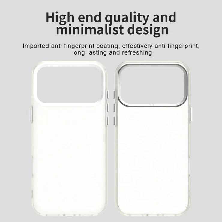 iPhone 17 Pro Max -suojakuori PC + TPU + PET mattapintainen pudotuksenkestävä takakansi – valkoinen