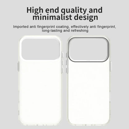 iPhone 17 Pro Max -suojakuori PC + TPU + PET mattapintainen pudotuksenkestävä takakansi – valkoinen