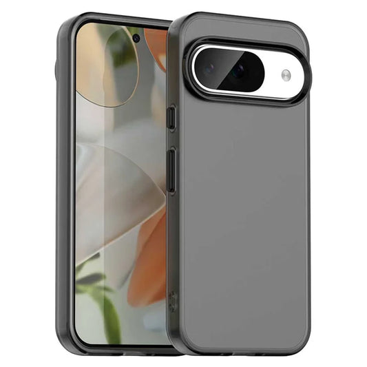 Google Pixel 9 / 9 Pro kotelo PC+TPU+PET mattapintainen pudotussuojattu takakuori – musta