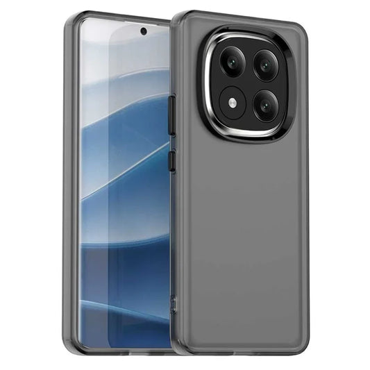 Xiaomi Redmi Note 14 Pro+ 5G -suojakuori, PC+TPU+PET, mattapintainen, iskunvaimennettu puhelimen takakansi – musta