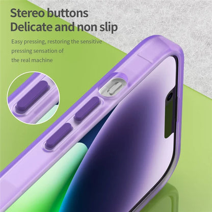 iPhone 14 Translucent Phone Case Matte Design Compatible with MagSafe Wireless Charging - Dark Purple
