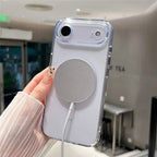 iPhone Air Magnetic Clear Case PC + TPU Hybrid Phone Cover Compatible with MagSafe