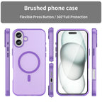 iPhone 16 Plus Case Compatible with MagSafe TPU + PC Slim Matte Translucent Phone Cover - Dark Purple