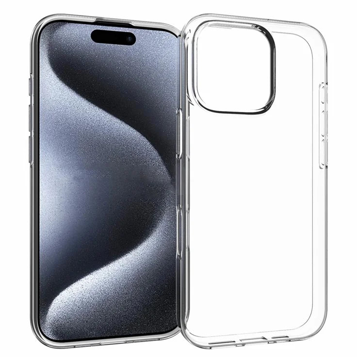 iPhone 16 Pro Case Watermark-Free Anti-Scratch Clear TPU Phone Cover