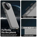Xiaomi Poco F7 Ultra 5G / Redmi K80 Pro 5G Case PC+TPU+PET Matte Anti-Drop Phone Back Cover - Black